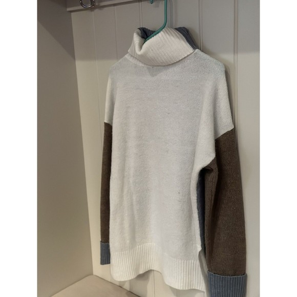 Tribal Color Block Turtleneck Oversized Sweater Size XS - Picture 5 of 8